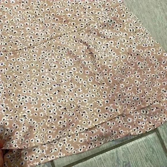 Copper Key Floral Mini Dress Short Sleeve Size Large - Picture 5 of 7